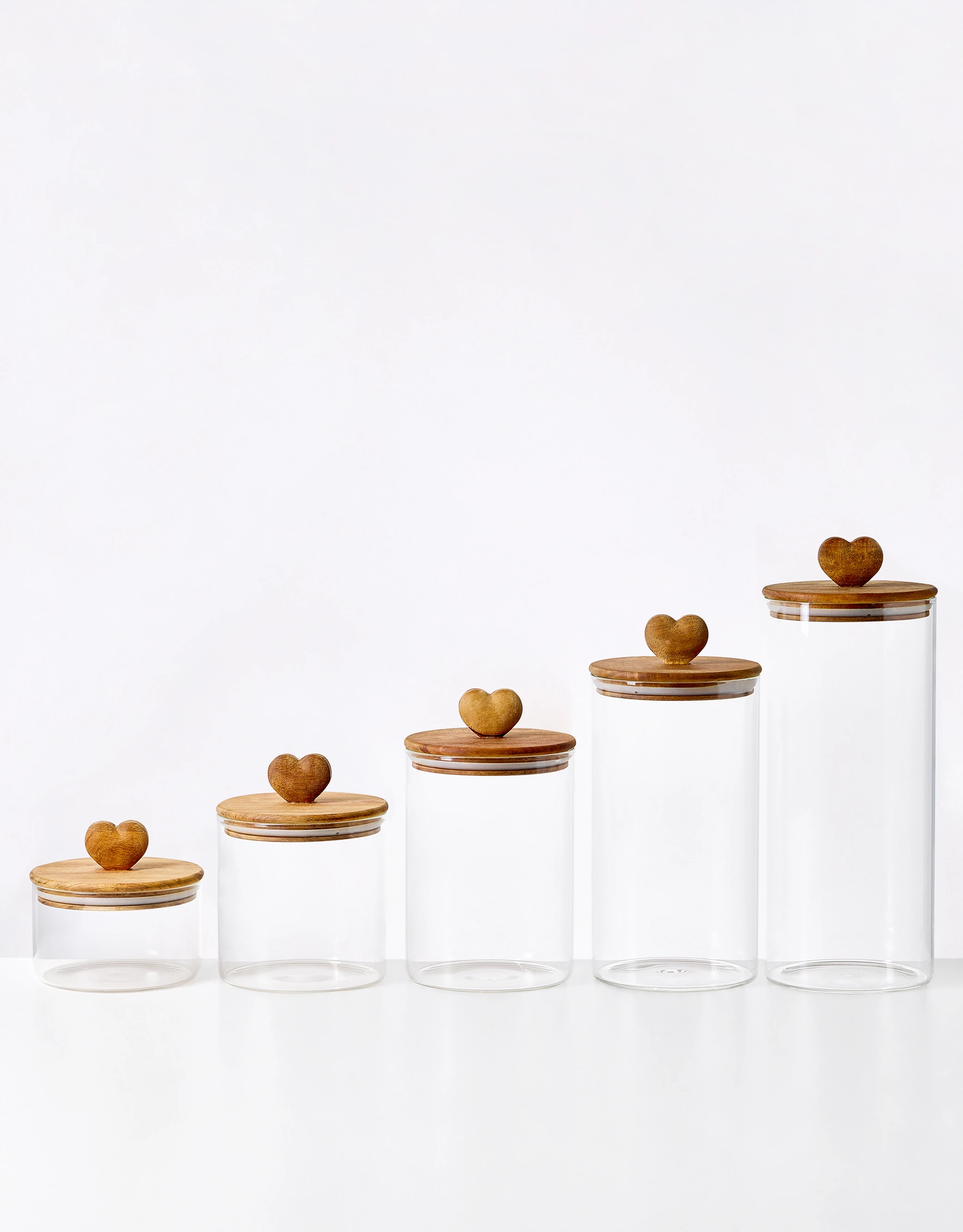 Wide Mouth Glass Storage Jars
