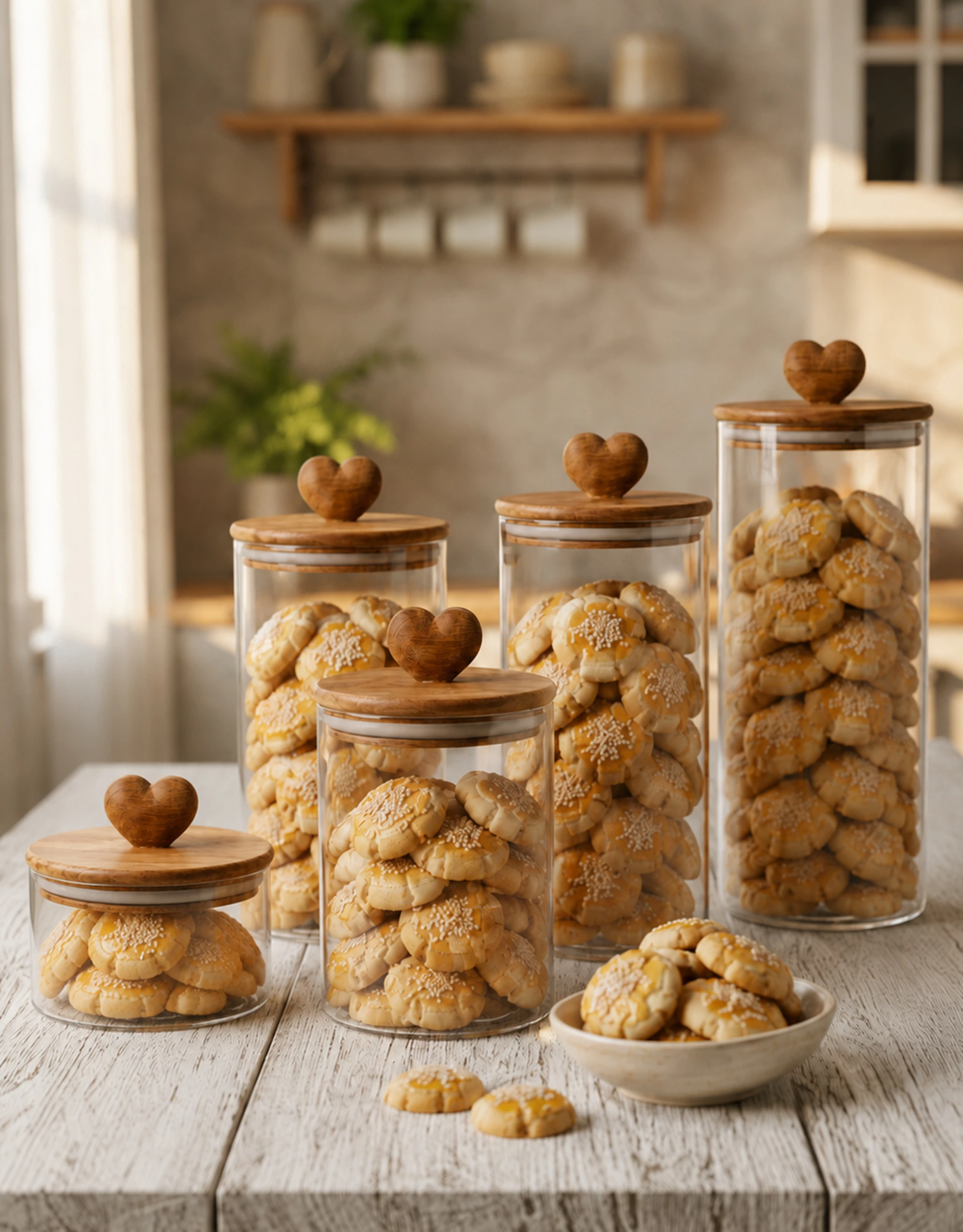 Wide Mouth Glass Storage Jars