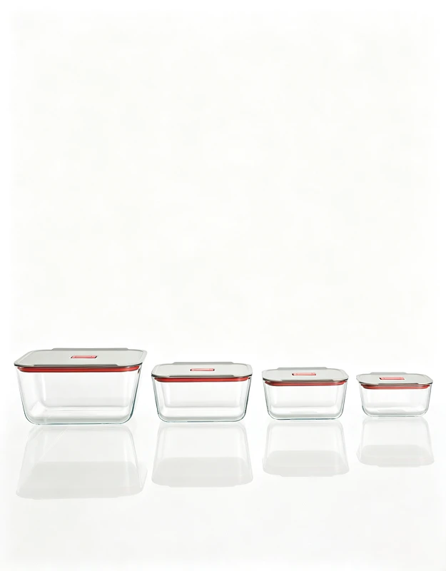 RECT. Glass Food Containers