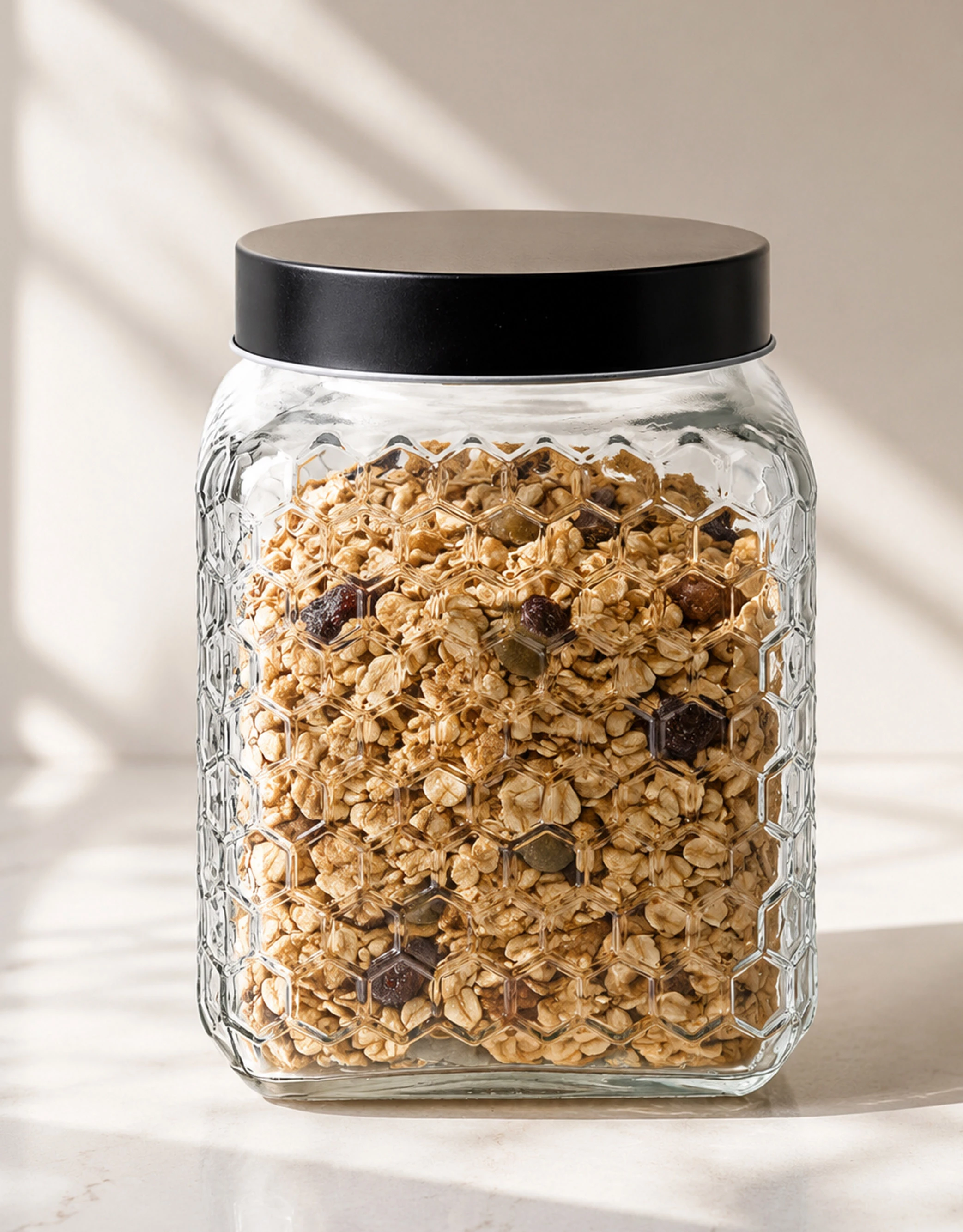 Embossed Glass Canisters