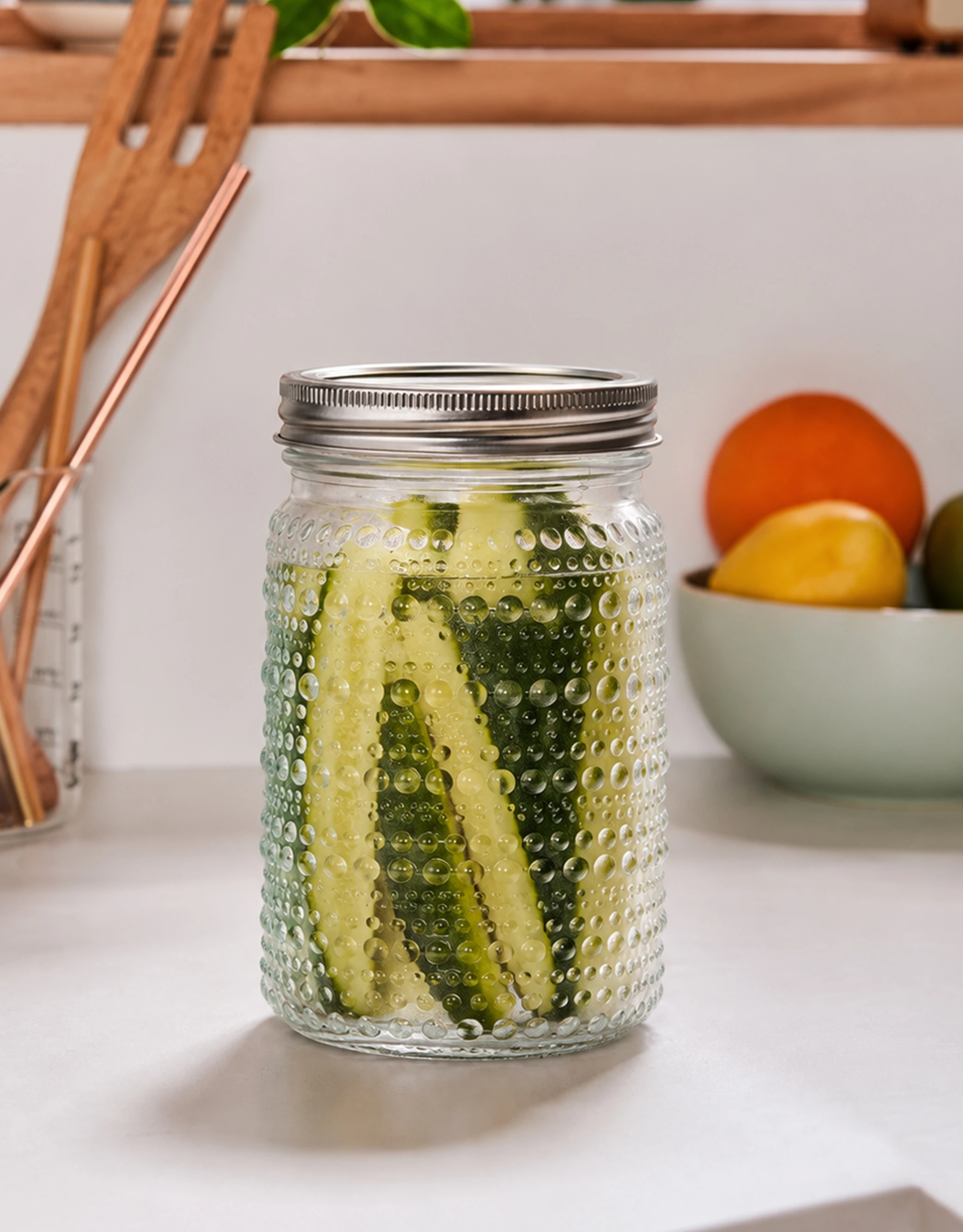 Embossed Canning Jars