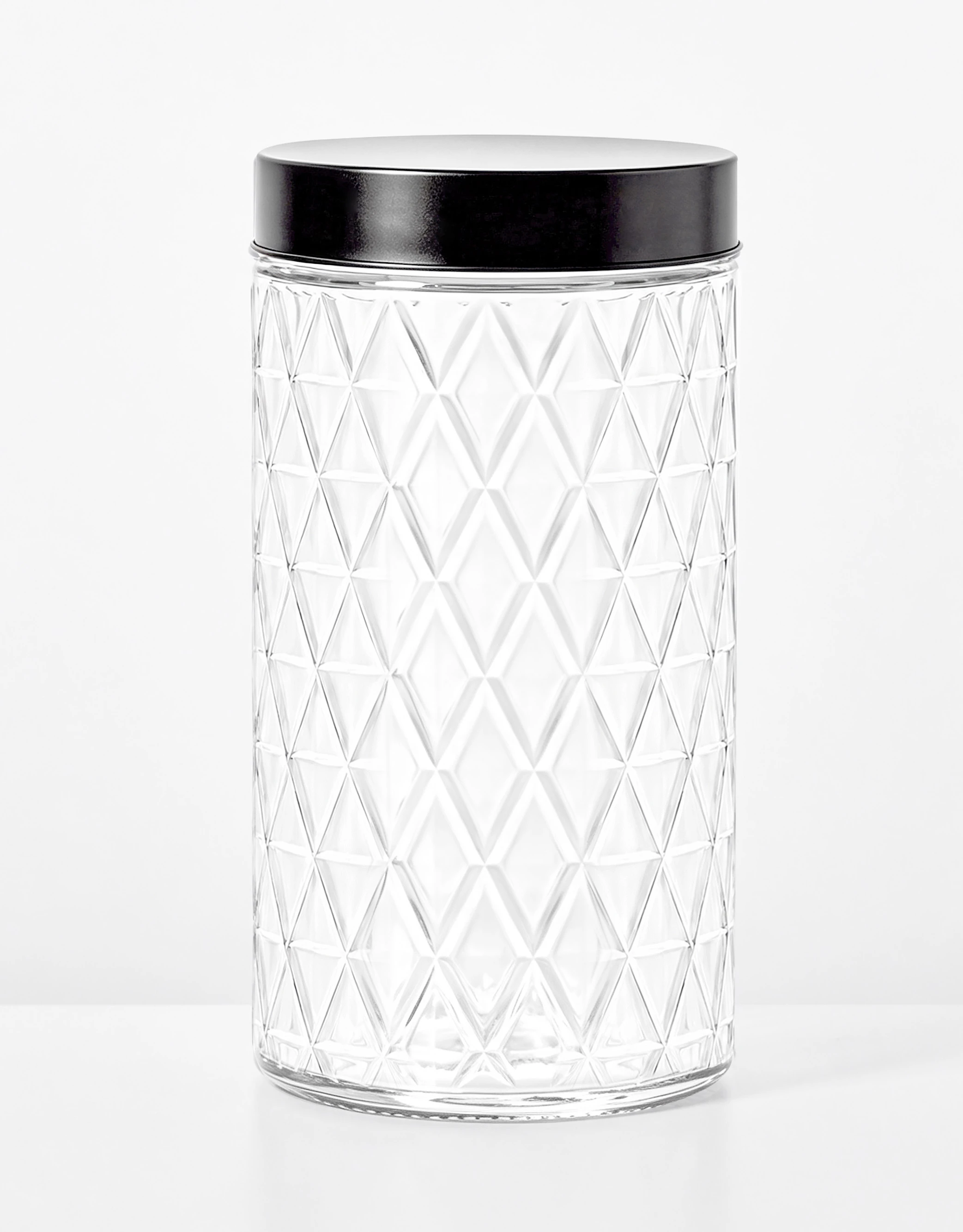 Embossed Glass Canisters