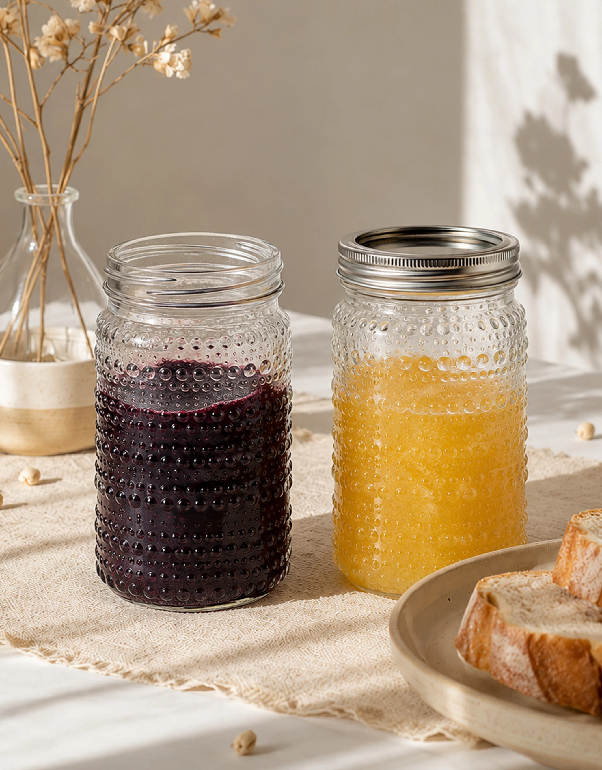 Embossed Canning Jars