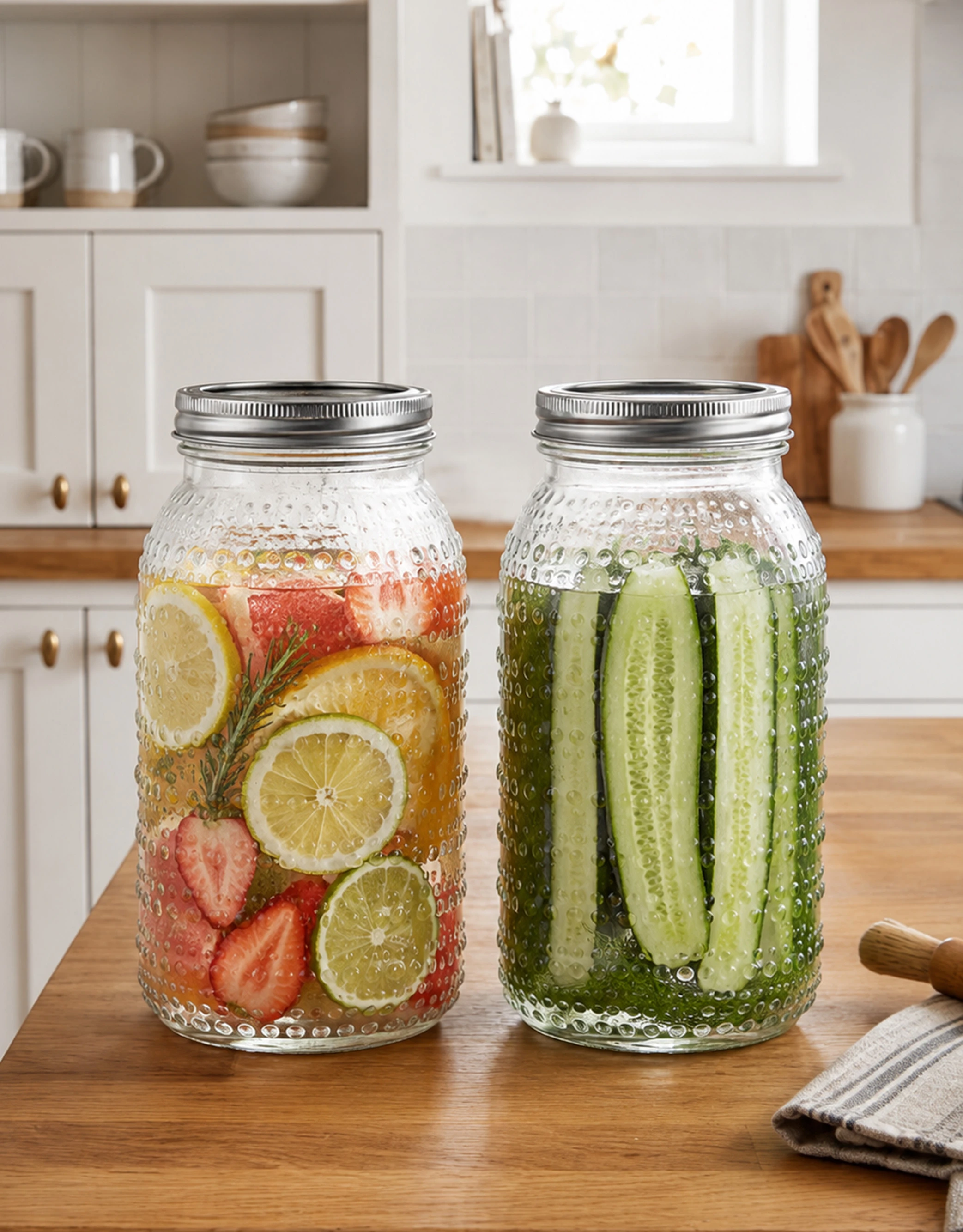 Embossed Canning Jars